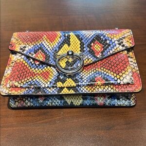 Rebecca Minkoff Vibrant Snake Print Crossbody Bag